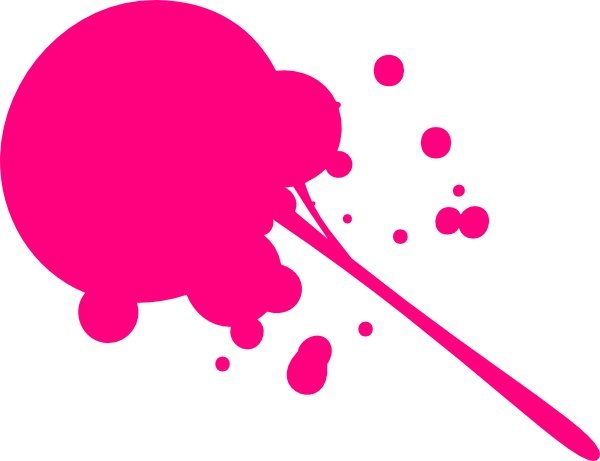 Owl Clip Art - Pink Paint Splatter Png (600x461)