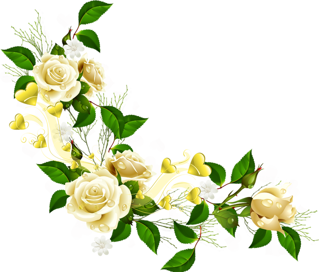 Border Flowers Clip Art - Border Flowers Clip Art (650x555)