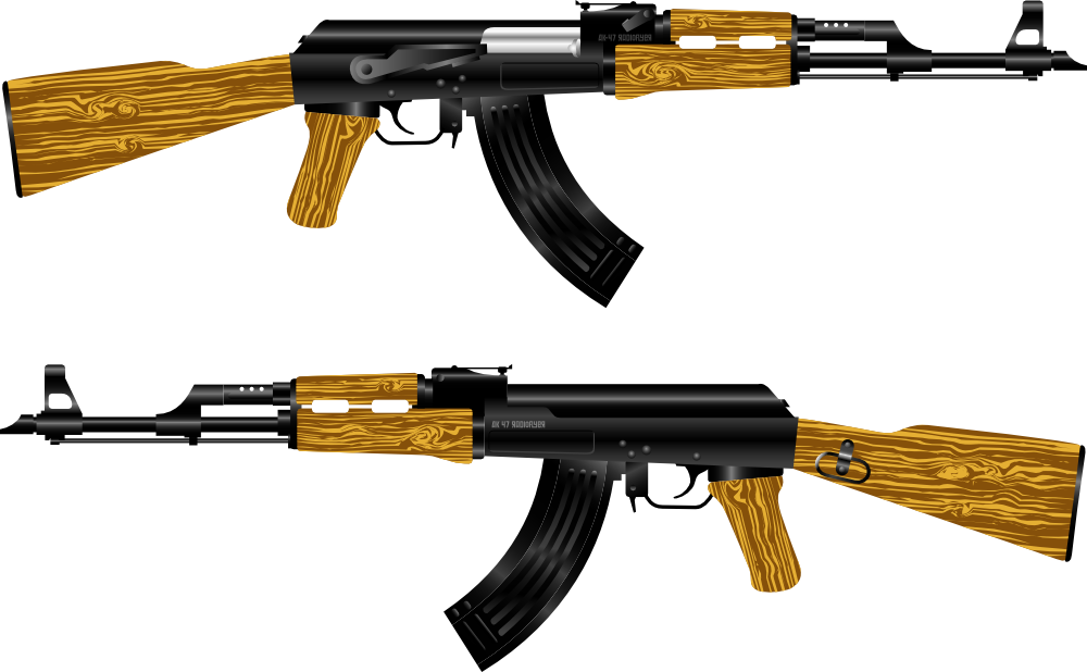 Clip Art Details - Ak 47 Silhouette (1000x618)