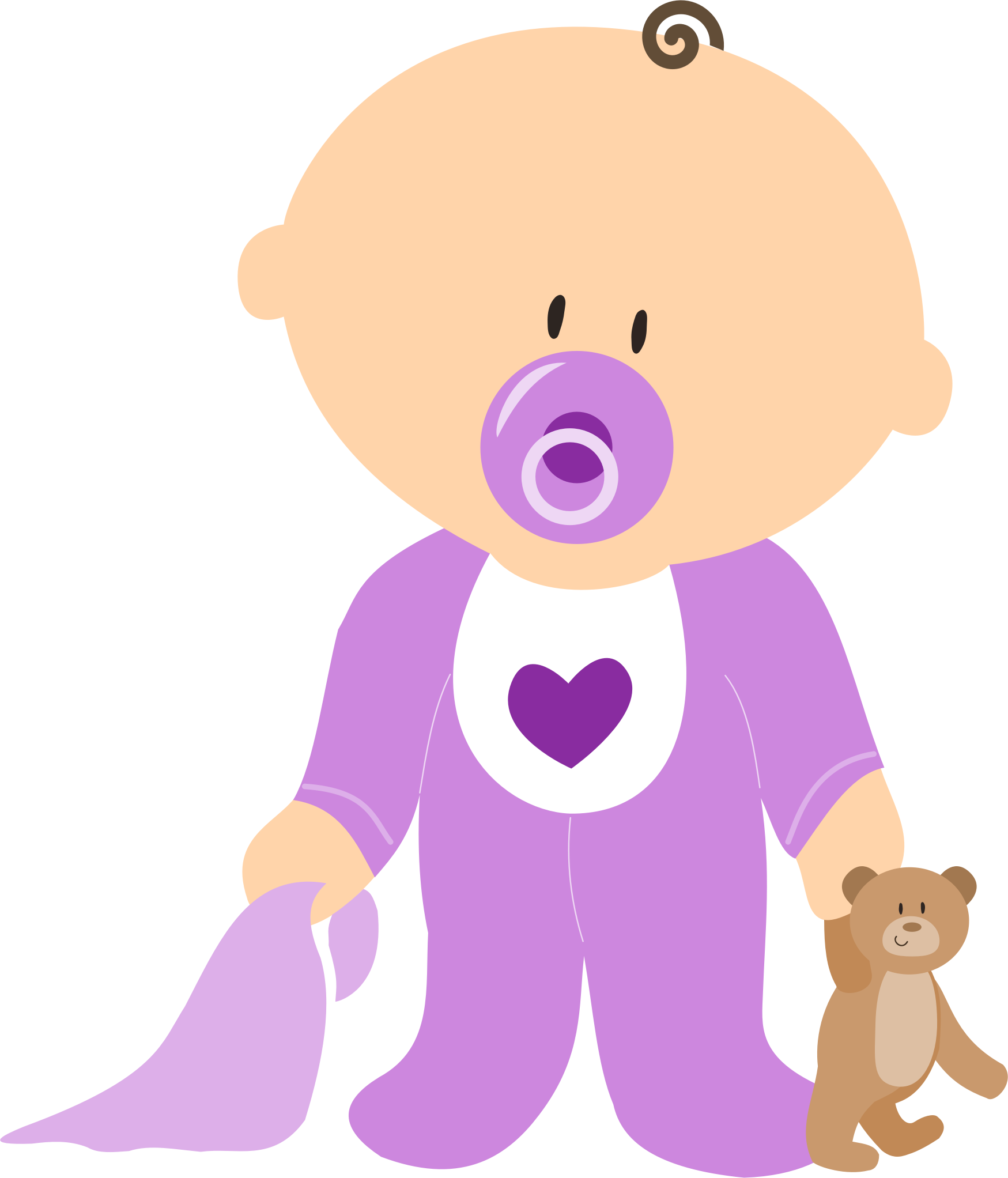 Baby Boy - Gender Neutral Baby Clipart (1749x2044)