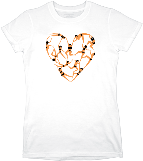 Girls For Girls Ladies T-shirt - Heart (600x600)