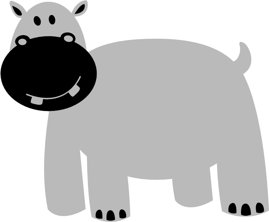 Free Funny Hippopotamus Clip Art Q2eao7 Clipart - Clip Art (999x999)