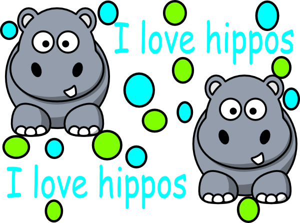 Hippos Clipart (600x446)