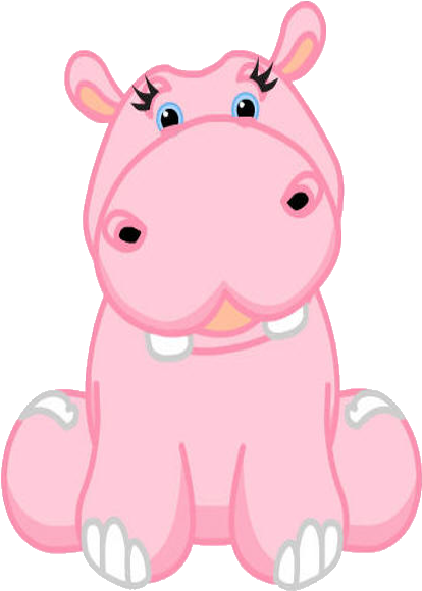 Hippopotamus Pink Cartoon Clip Art Images - Cartoon (600x600)