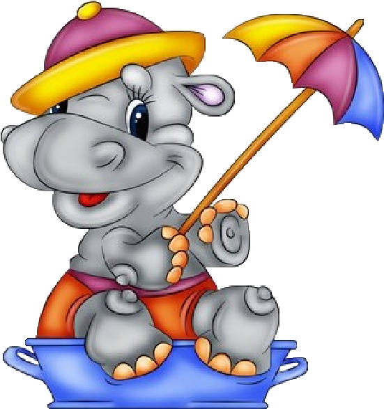 Baby Hippopotamus Cartoon Clipart Images On A Transparent - Grumbling Clipart With Transparent Backgrounds (600x600)