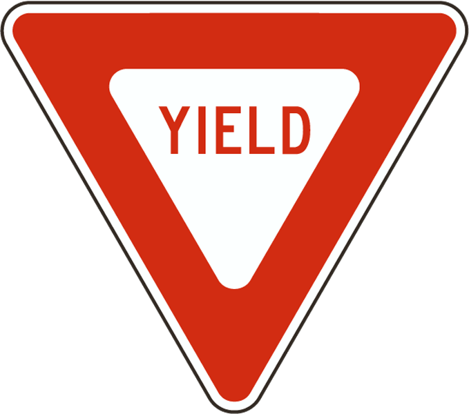Yield Sign Mutcd R1-2 - Us Give Way Sign (679x600)
