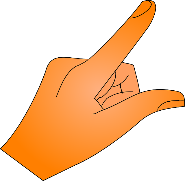 Hand, Show, Thumb, Pointing, Index Finger - Pekfinger Png (800x781)