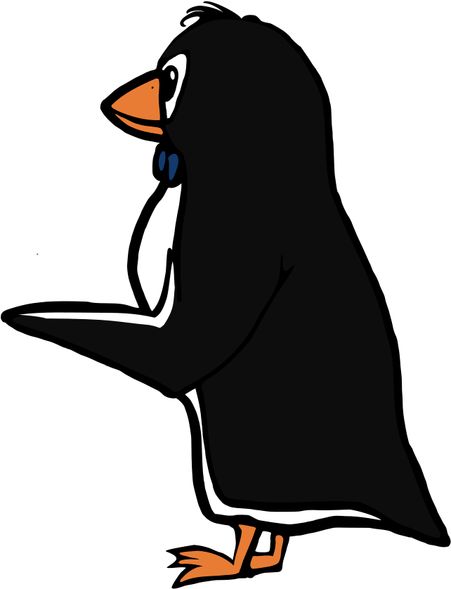Free Pointing Penguin - Pointing Penguin Png (741x900)