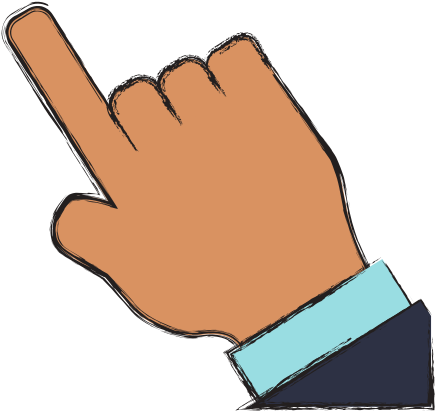 Hand Touching Something - Vector Graphics (550x550)