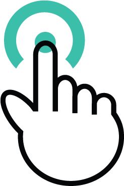 Hand Touch, Communication, Network Icon - Line Art (800x800)