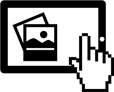 Images Visualization On A Touch Screen Tablet Vector - Goes Around Comes Around Karma (400x400)
