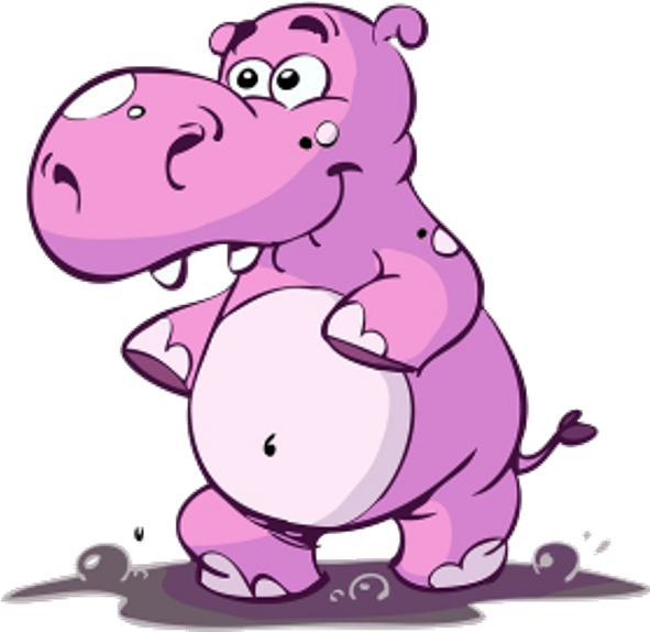 Pink Hippo Clipart Pink Hippo Images Clipart - Hippopotamus (600x600)
