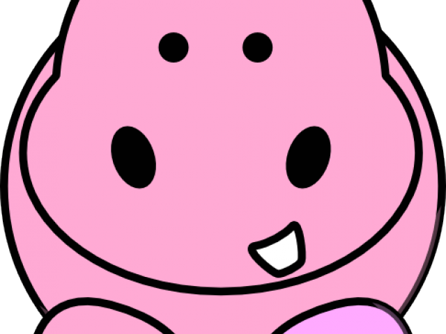 Hippo Clipart Gambar - Cartoon Animal Line Drawing (640x480)