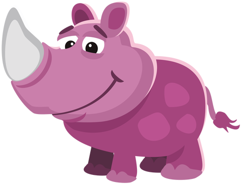 Rhino Clipart Funny - Rinoceronte Animado Png (512x512)