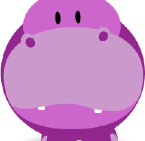 Hippo Clipart Purple Hippo - Cartoon (640x480)