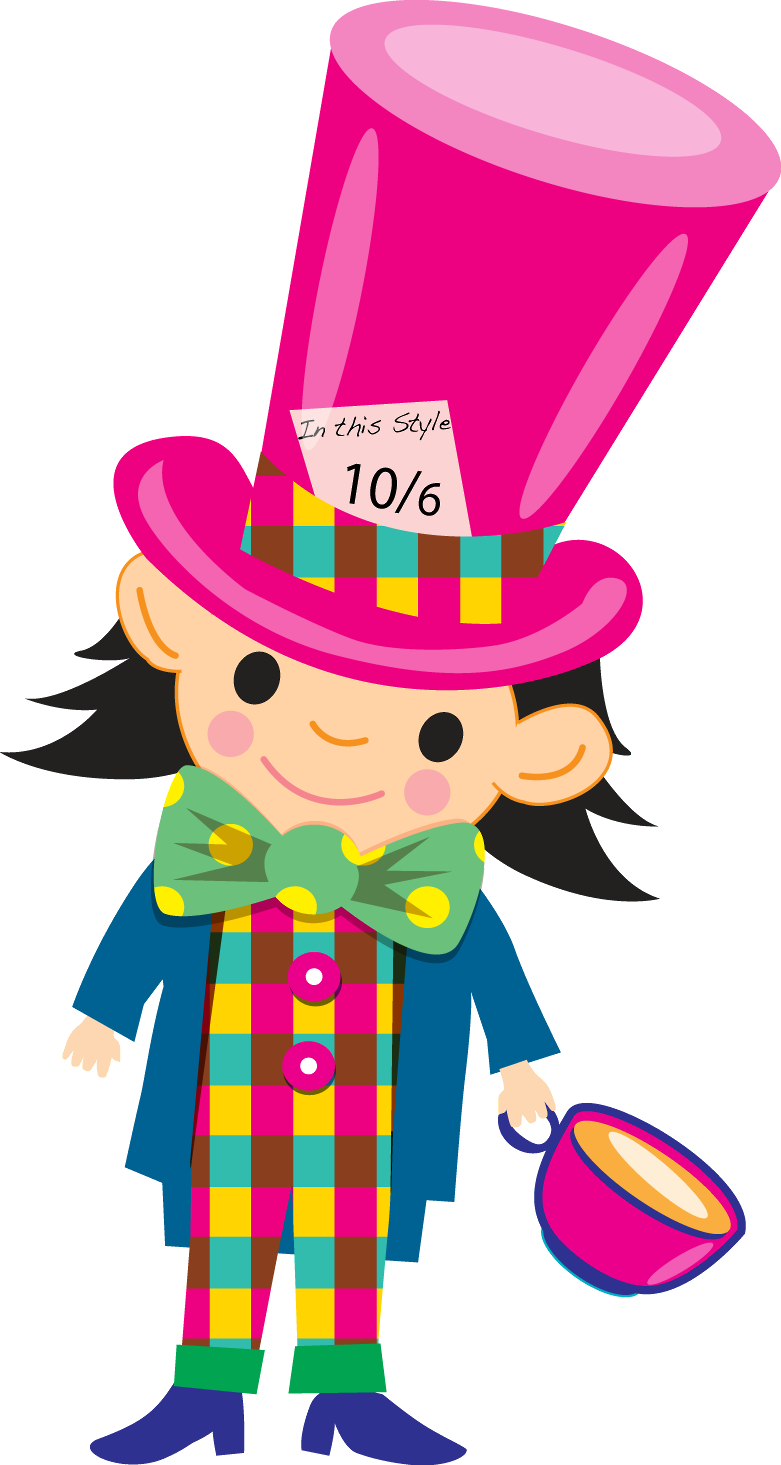 Cards - Chapeleiro Maluco Cute (781x1465)
