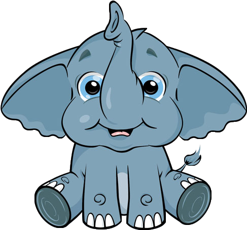 Cute Cartoon Elephant Clip Art Baby Showers Kids Stuff - Cute Baby Elephants Clipart (551x500)