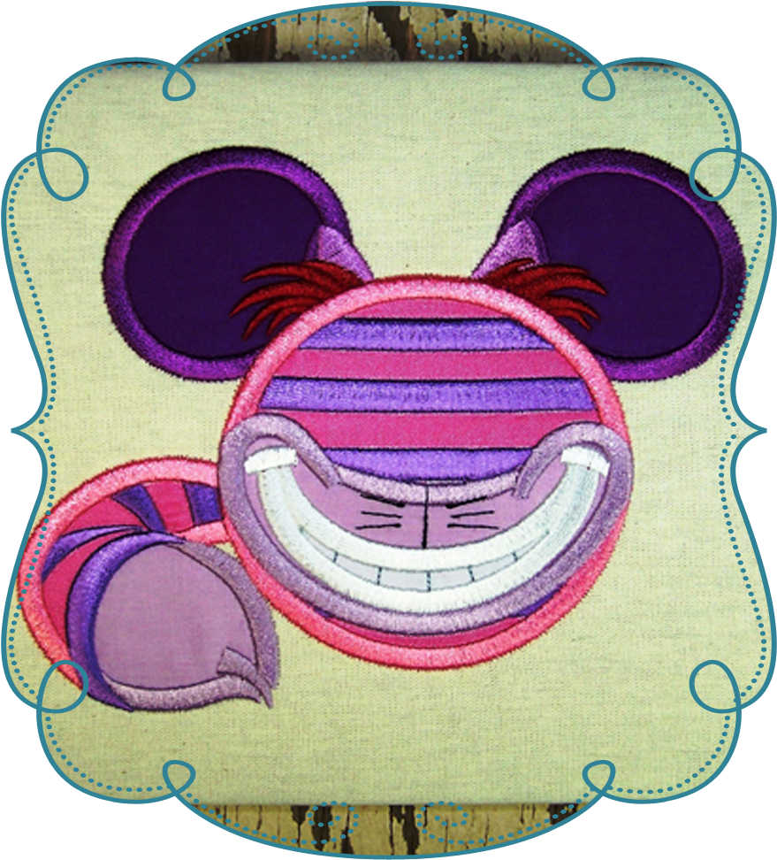 Alice In Wonderland Applique Machine Embroidery Design - Illustration (1000x1000)