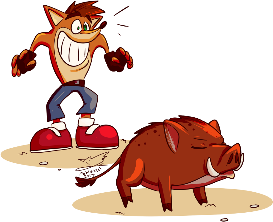 Hog Wild By Feniiku - Crash Bandicoot Hog Wild (922x799)