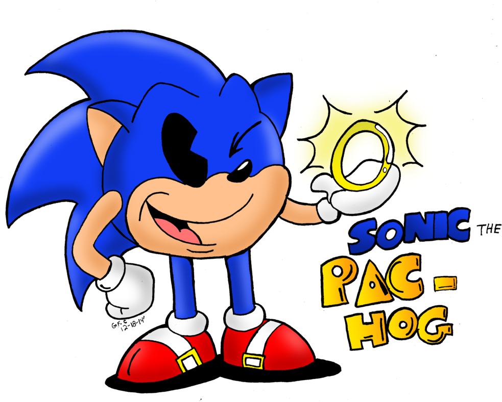Sonic Pac-hog Returns By Spongefox - Sonic And Pac Man Fusion (1012x789)