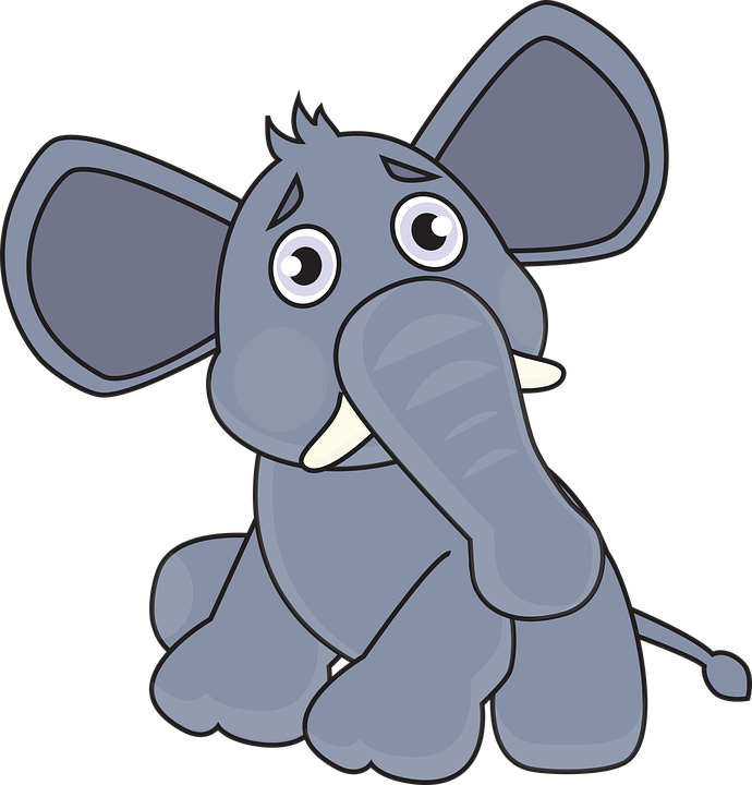 Cartoon Baby Elephant 20, Buy Clip Art - Sad Cartoon Elephant (690x720)
