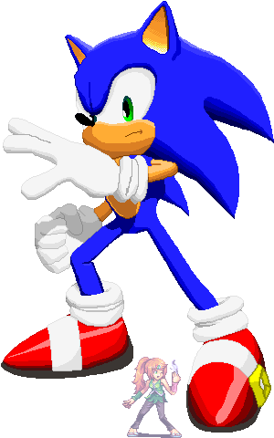 Sonic The Pixel Art-hog By Greenjack21 - Shadow The Hedgehog Sonic (312x481)