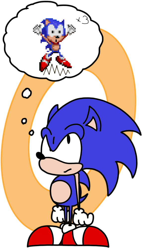 Sonic The Cringe Hog By Catbitdraws - Экскл Зив Мужская Все Over Print Sonic Go (614x1024)