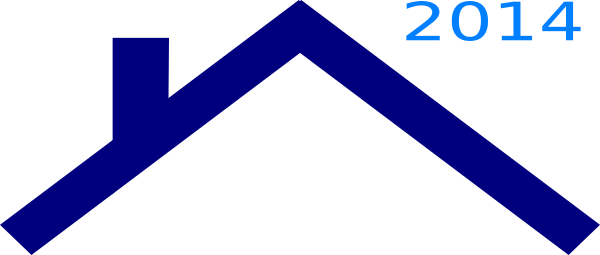 Roof Clipart Blue - Roof Logo Clip Art (600x255)