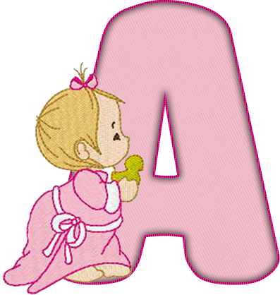 Alfabeto Decorativo - Alfabeto - Infantil 7 - Png - - Alphabet (397x418)