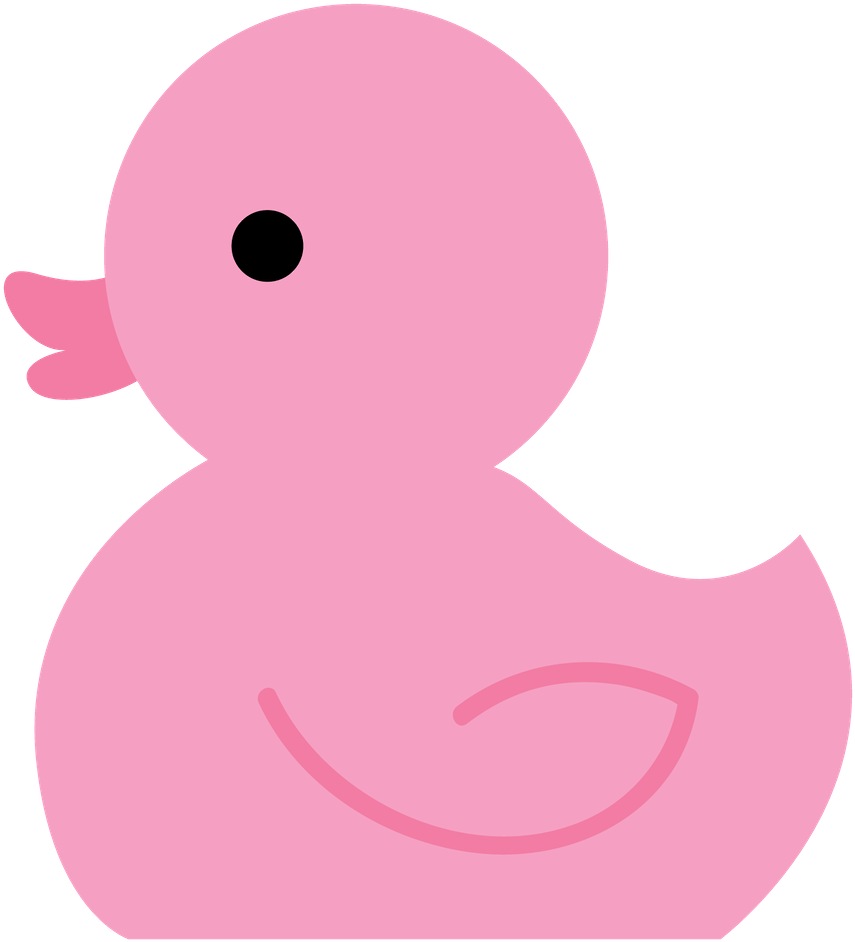 Ursinhos E Ursinhas - Pink Rubber Duck Clip Art (900x987)