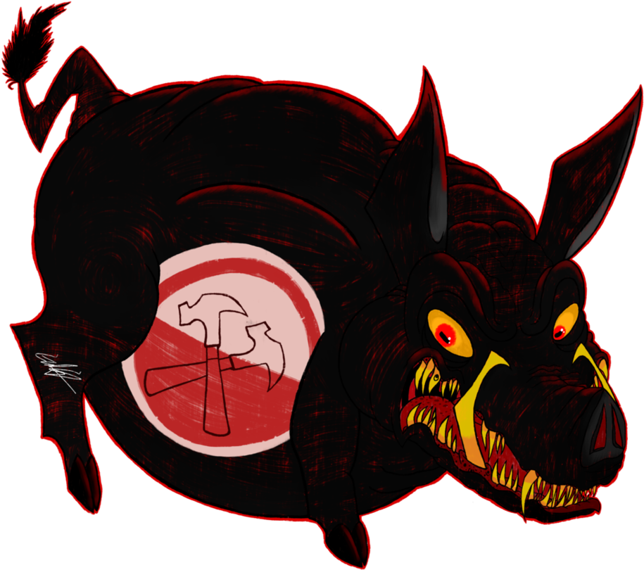 Herman The Hammer Hog By Dead Opera Star - Pink Floyd (960x831)