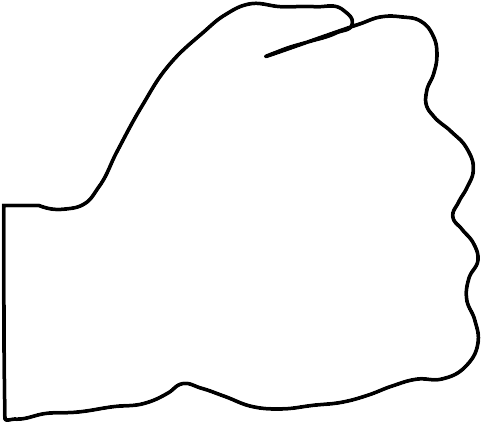 The Wrist Is Solid - Line Art (492x443)