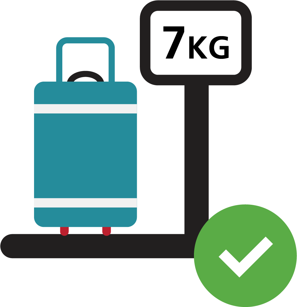 Guest Class Carry-on Baggage Must Not Exceed 7kg In - Guest Class Carry-on Baggage Must Not Exceed 7kg In (1229x1229)