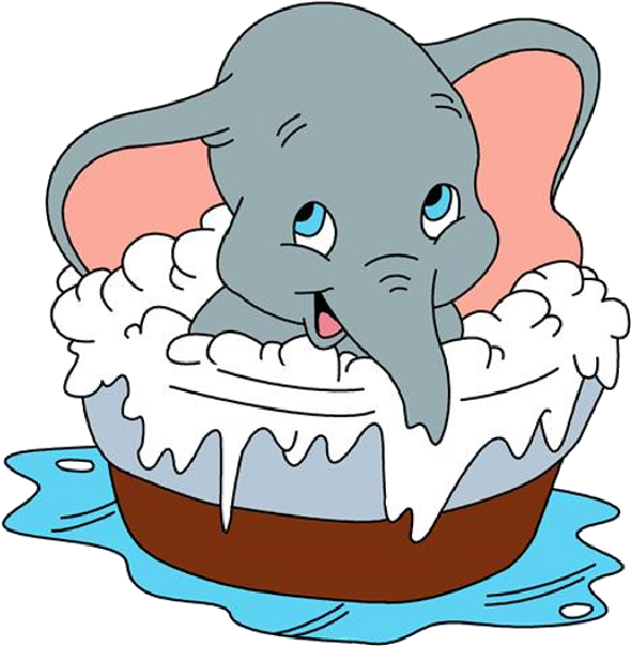 Elephant Cartoon Imagesbaby Boy Elephant Cartoon - Elephant Bathing Clipart (600x600)