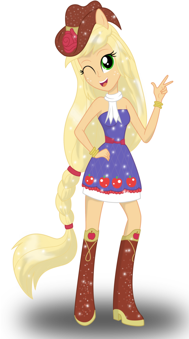 Applejack Equestria Girls Dress - Equestria Girls Applejack Transformation (659x1211)