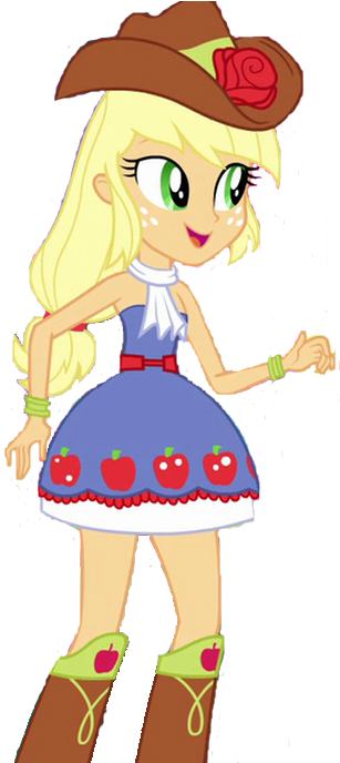 Jeffersonfan99, Bare Shoulders, Boots, Clothes, Equestria - Applejack Fall Formal (352x731)