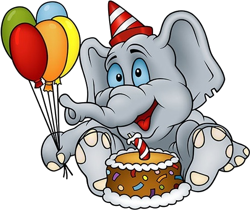 Cute Baby Elephant Birthday Birthday Baby Elephant - Happy Birthday Elephant (500x500)