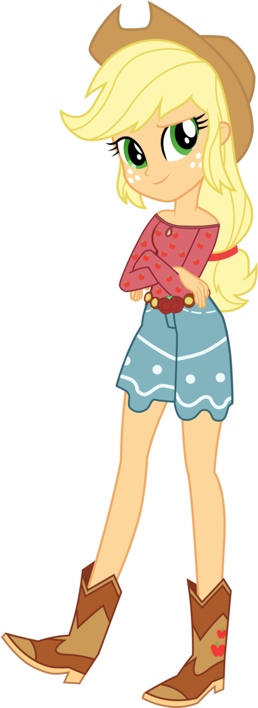 Legend Of Everfree Camper Applejack By Mlgskittles - My Little Pony Equestria Girl Applejack (572x1398)
