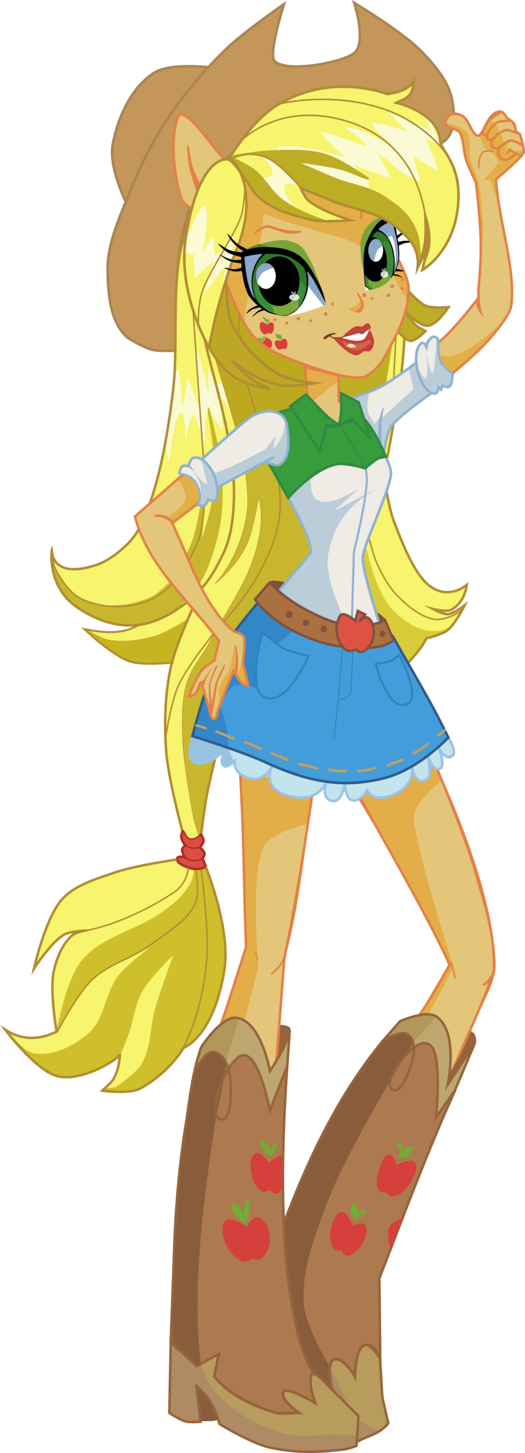Vector Equestria Girls Box Apple Jack By Will290590 - Apple Jack Equestria Girl (1024x2835)
