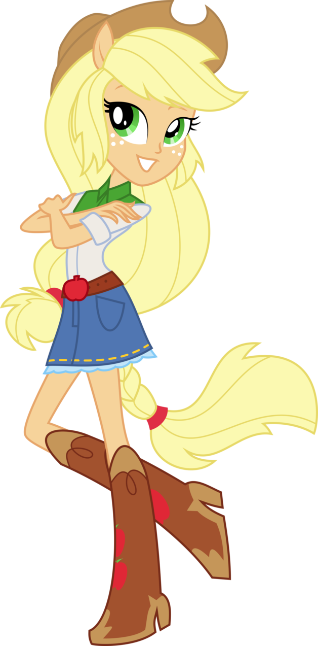 By Aqua-pony - پونی کوچولو اپل جک انسانی (628x1273)