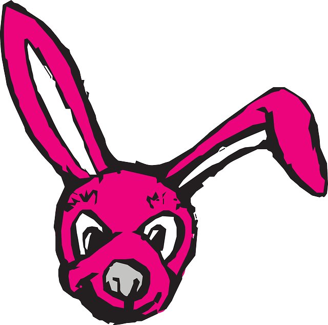 Red, Floppy, Cartoon, Bunny, Animal, Ears, Scary - Scary Bunny Clip Art (640x634)
