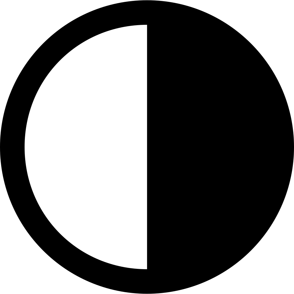 Half Moon Phase Circular Weather Symbol Comments - Portrait Of A Man (980x982)