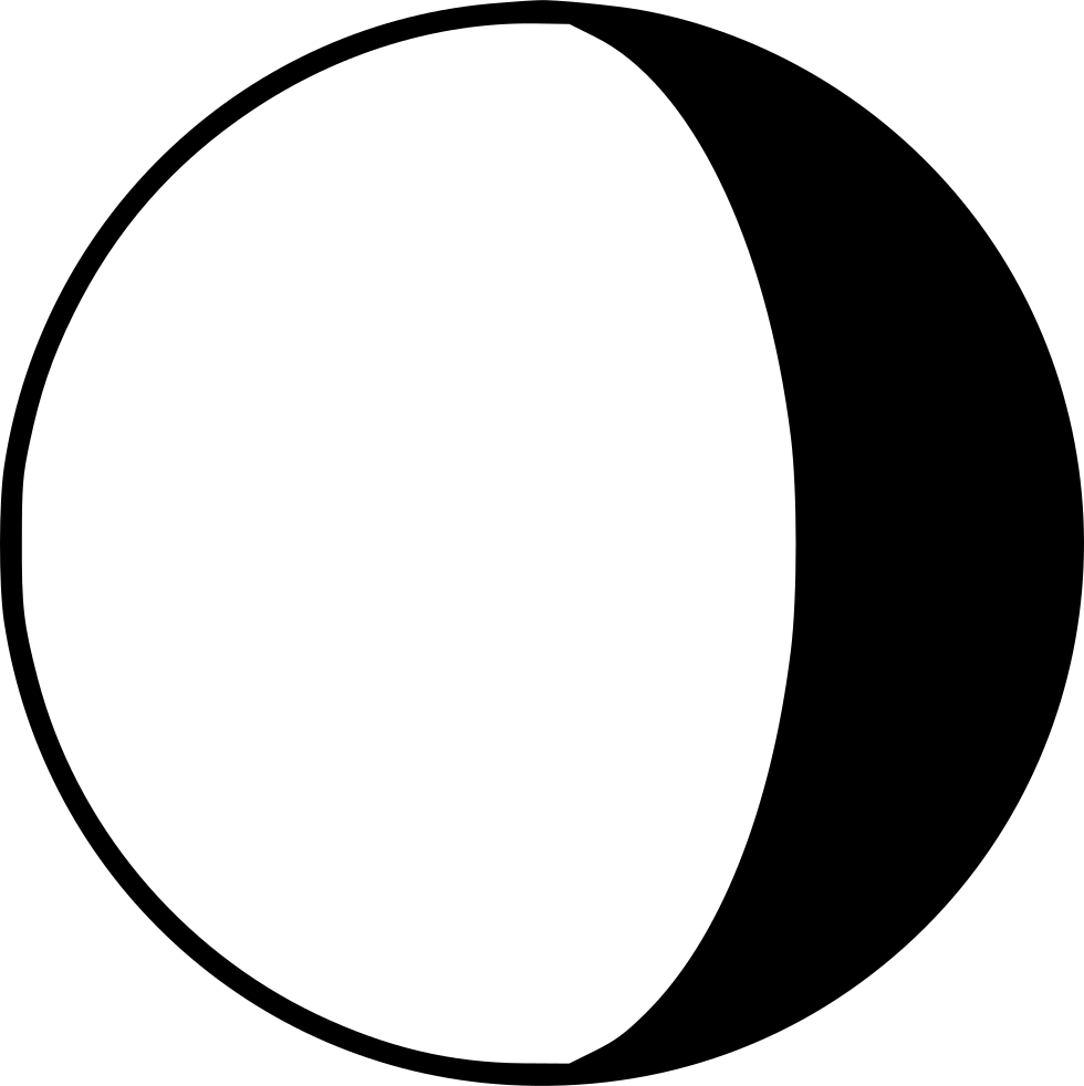 Last Quarter Moon Clipart Waxing Cresent - Free Moon Icons (980x982)