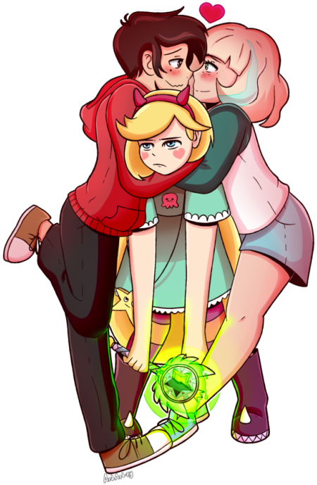T-shirt Man Cartoon Fictional Character Art Male Human - Love Star Vs The Forces Of Evil (500x707)