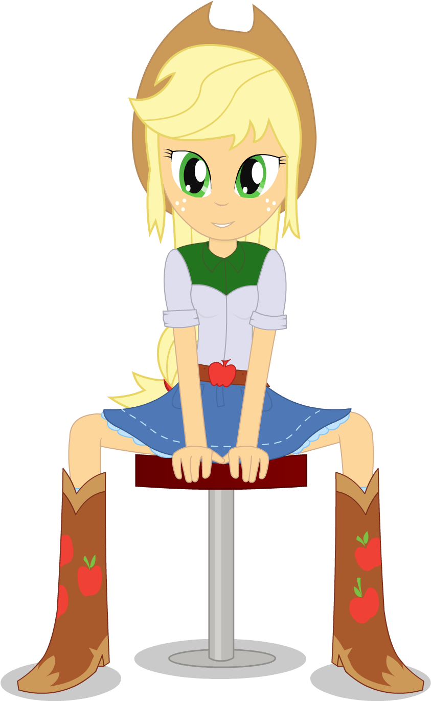 Negasun, Clothes, Denim Skirt, Equestria Girls, Safe, - Applejack (1042x1458)