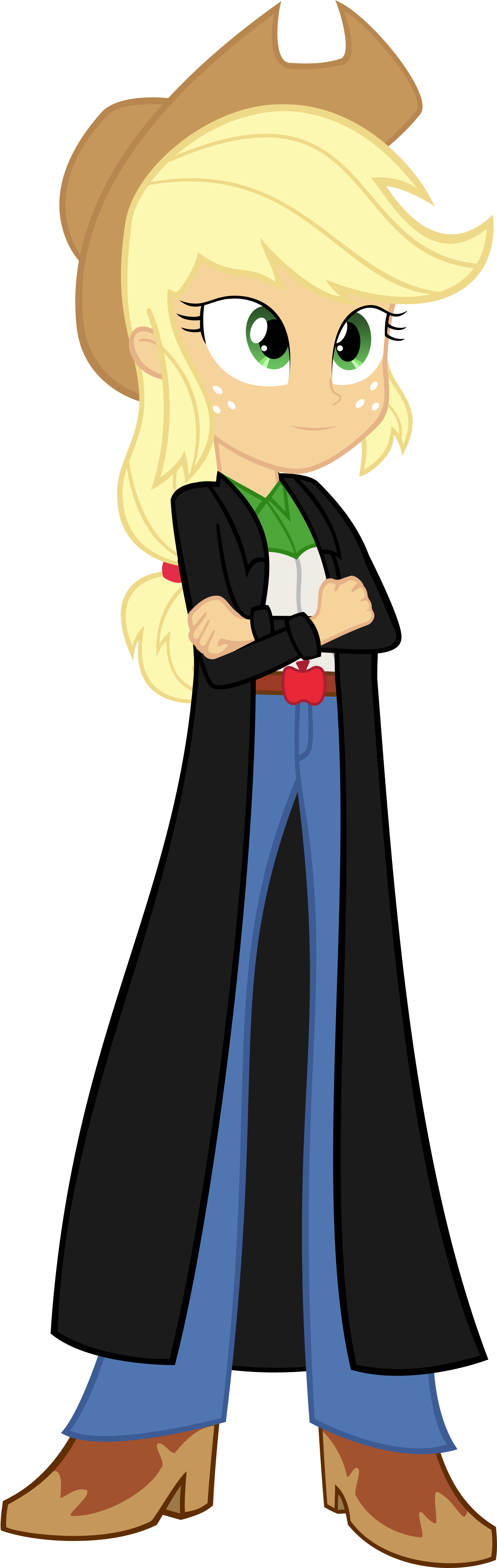 Equestria Girl Applejack In A Coat By Sam F Nacman - My Little Pony Equestrian Girls Human Apple Jack (2000x5921)