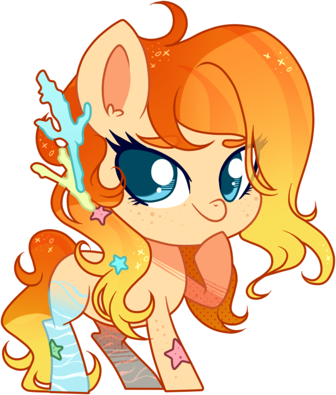 Chibi Coral Reef By Hikariviny - Cartoon (894x894)