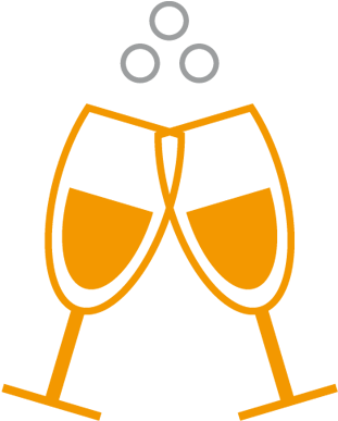 Interpreters - Champagne Line Vector Icon (400x400)
