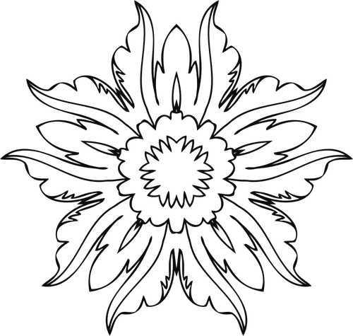 Flower Line Art - Flower Line Art Png (500x475)