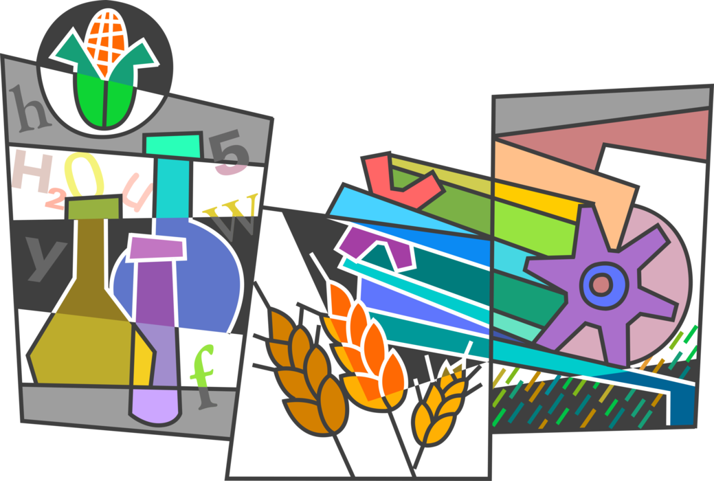 Vector Illustration Of Genetic Engineering With Genetically - Graphic Design (1039x700)